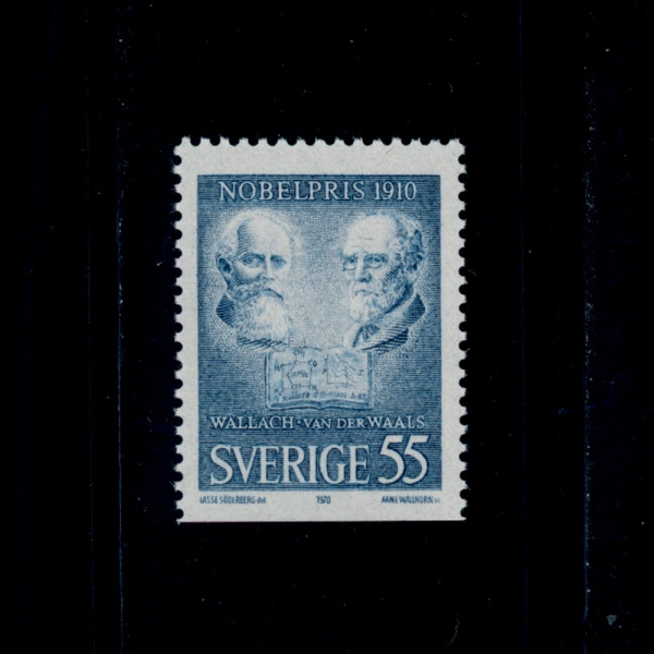 SWEDEN()-#882-55o-OTTO WALLACH AND JOHANNES DIDERIK VAN DER WAALS( жũ,ϳ׽ 𵥸   ߽)-1970.12.10