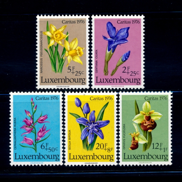LUXEMBOURG(θũ)-#B308~12(5)-ORCHID AND FLOWER(,Ĺ)-1975.12.6