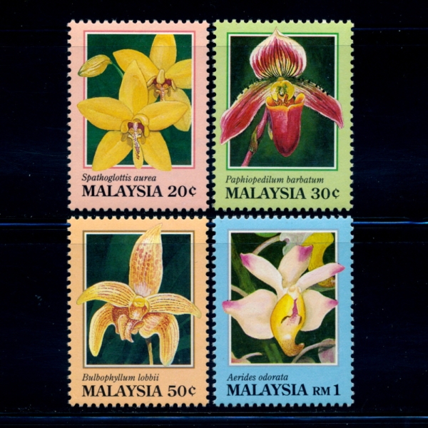 MALAYSIA(̽þ)-#502~5(4)-ORCHIDS()-1994.2.17