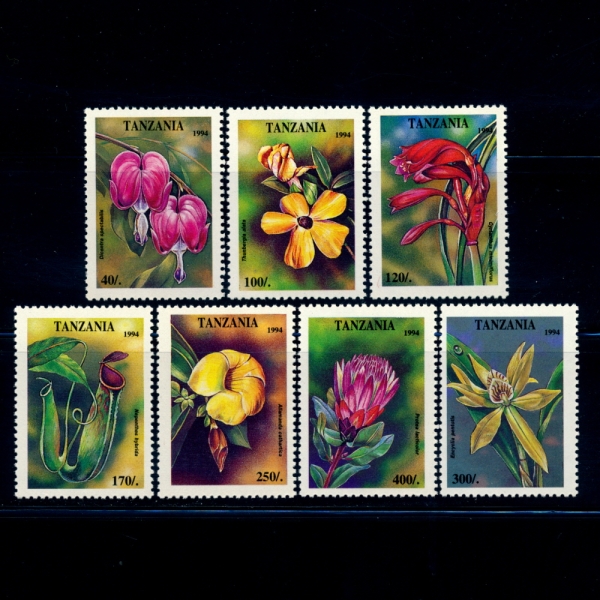 TANZANIA(źڴϾ)-#1303~9(7)-ORCHIDS AND FLOWERS(,Ĺ)-1995.10.31