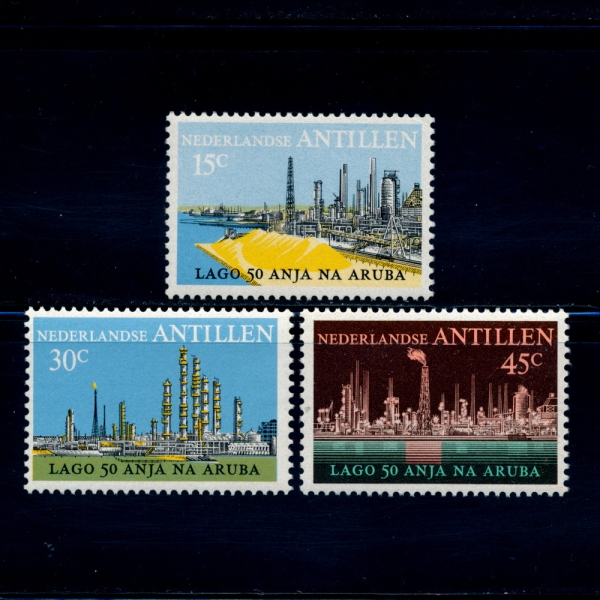 NETHERLANDS ANTILLES(״ ƿ)-#361~3(3)-OIL INDUSTRY IN ARUBA, 50TH ANNIV.(Ʒ    50ֳ)-1974.8.12