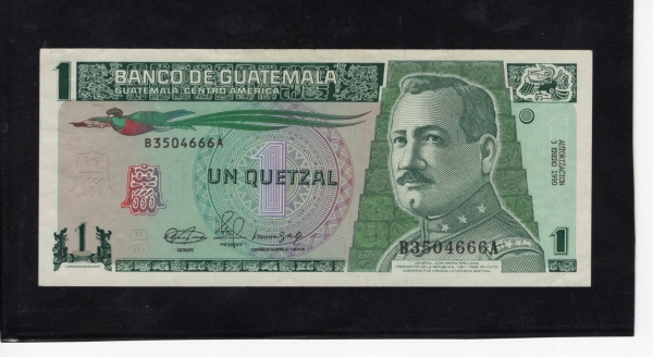 GUATEMALA-׸-P73a-GENERAL JOSE MARIA ORELLANA(ȣ  - )-1 QUETZAL-1990