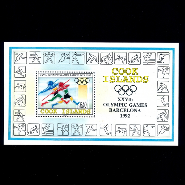 COOK ISLANDS( )-SOUVENIR SHEET-#1110-1992 OLYMPICS(1992 ٸγ ø)-1992.6.24