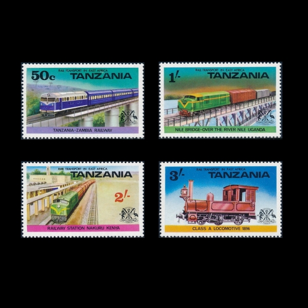 TANZANIA(ź�ڴϾ�)-#64~7(4��)-RAIL TRANSPORT IN EAST AFRICA(ö�� ������ ����)-1976.10.4��