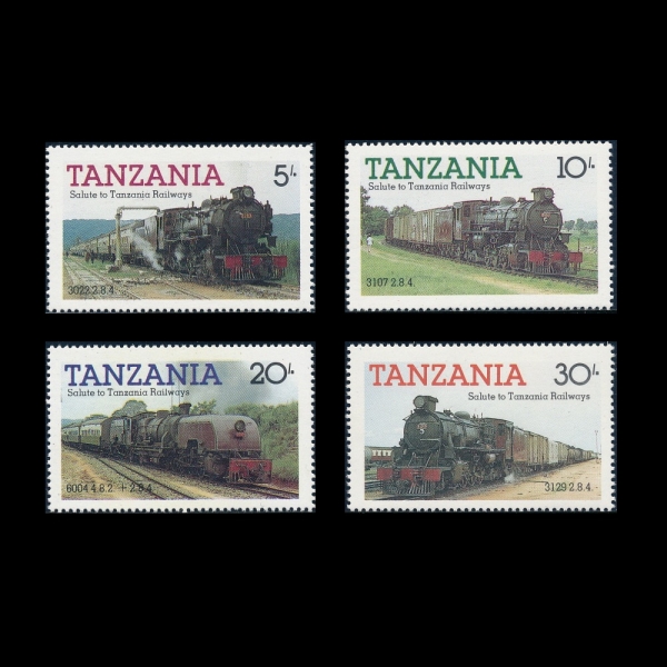 TANZANIA(ź�ڴϾ�)-#271~4(4��)-TANZANIA RAILWAYS LOCOMOTIVES(���� �����)-1985.10.7��