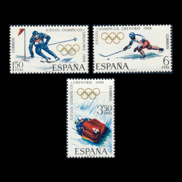 SPAIN(������)-#1509~11(3��)-1968 WINTER OLYMPIC GAMES, GRENOBLE, FRANCE(1968�� ���� �ø���)-1968.2.6��