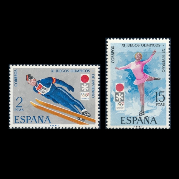 SPAIN(������)-#1701~2(2��)-1972 WINTER OLYMPIC GAMES, SAPPORO, JAPAN(1972�� ���� �ø���)-1972.2.10��