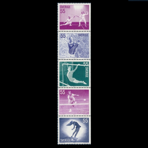 SWEDEN(������)-#914~8(5��)-WOMEN ATHLETES(���� � ����)-1972.2.23��