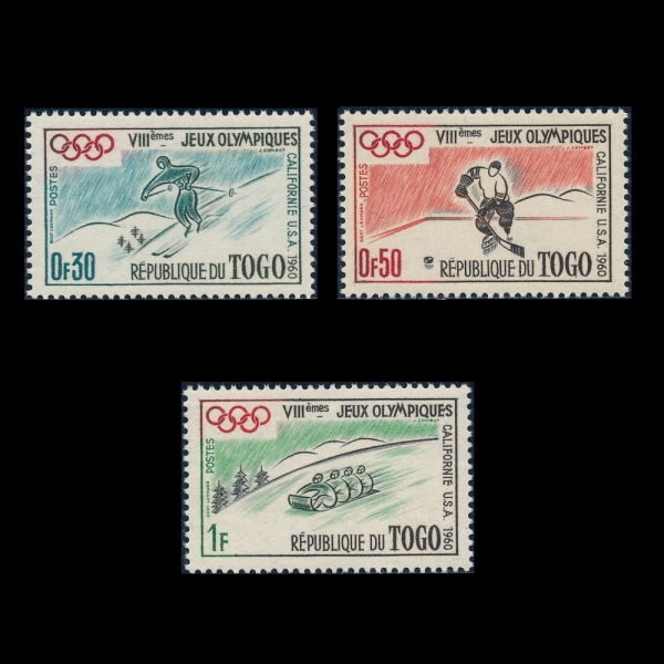 TOGO(���)-#369~71(3��)-8TH WINTER OLYMPIC GAMES, SQUAW VALLEY, CALIF.(1960�� ���� �ø���)-1960��