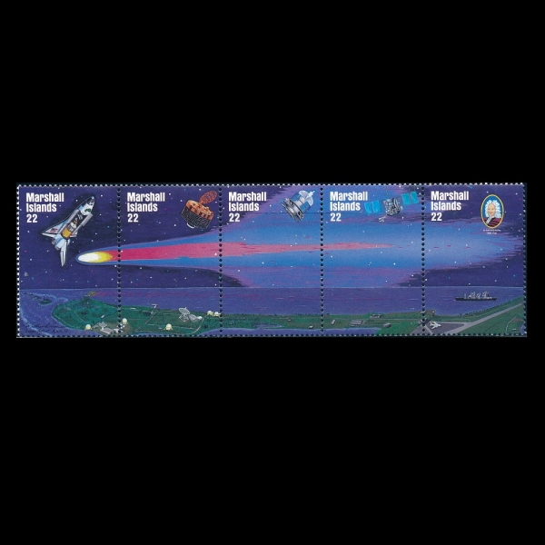 MARSHALL ISLANDS(���� ����)-#86~90(5��)-COMET TAIL AND RESEARCH SPACECRAFT(������ Ŭ���ۿ� ��� ���ּ�)-1985.11.21��