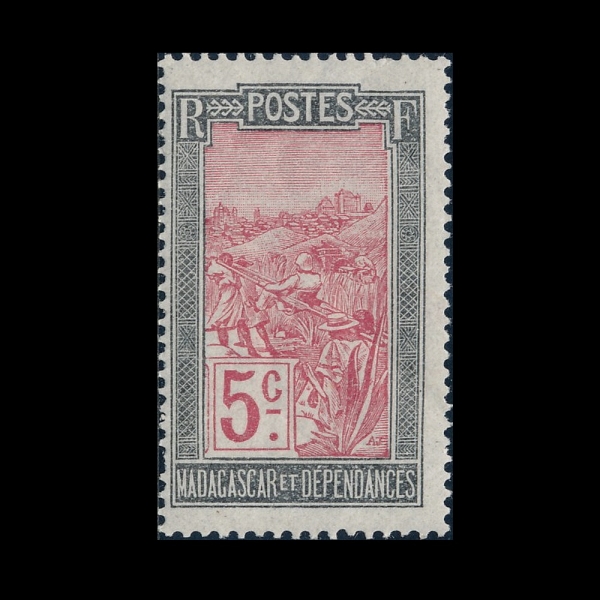 MALAGASY REPUBLIC(���ٰ���ī��)-#83-5c-TRANSPORTATION BY SEDAN CHAIR(����)-1922��