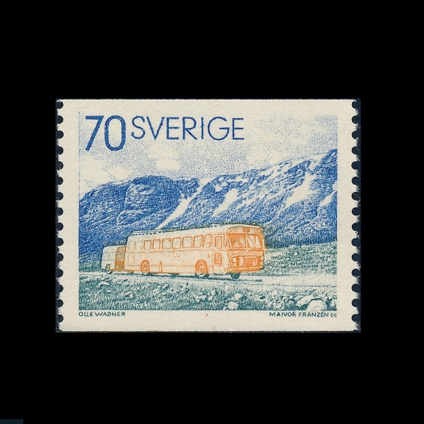 SWEDEN(������)-#991-70o-POSTAL AUTOBUS, 1972(���� ����, 1972��)-1973.1.18��