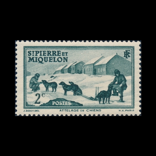 ST. PIERRE & MIQUELON(����Ʈ �ǿ��� �� ������)-#172-2c-DOG TEAM(�� ������)-1938��