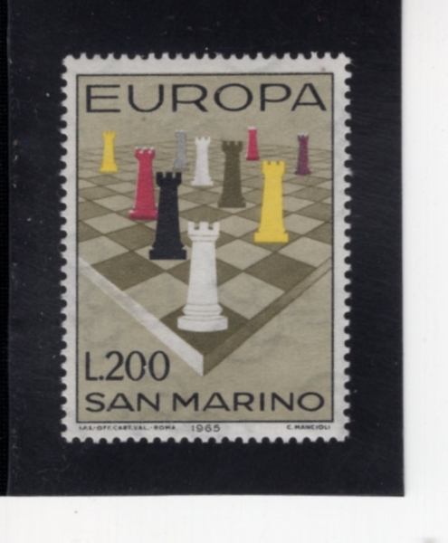 SAN MARINO(�긶����)-#621-200 I-ROOKS ON CHESSBOARD(�� ���׽�)-1965.8.28��