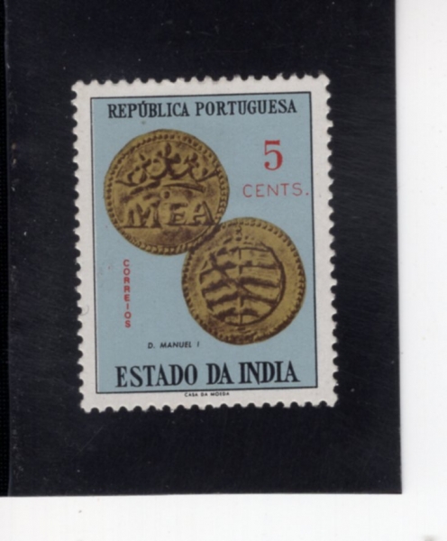 PORTUGUESE INDIA(���������� �ε�)-#598-50c-COIN, MANUEL I(������ 1�� ����, ���̽�Ʈ)-1959.12.1��