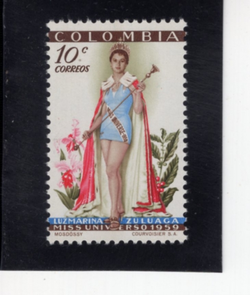 COLOMBIA(�ݷҺ��)-#697-10c-MISS UNIVERSE 1959(�̽� ���Ϲ��� 1959)-1959.6.26��