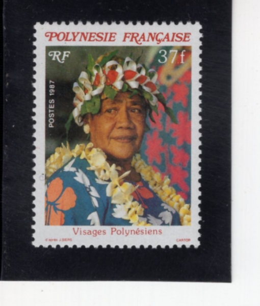 FRENCH POLYNESIA(�������� �����׽þ�)-#454-37fr-POLYNESIAN OLD WOMAN(�����׽þ� �����)-1987.1.21��