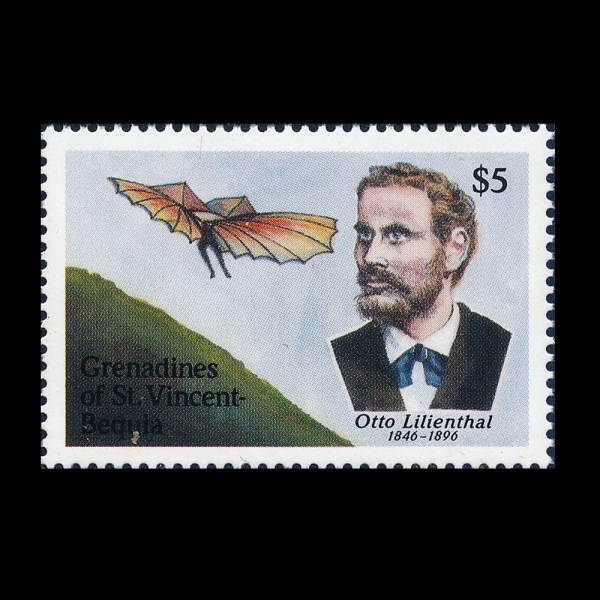 ST. VINCENT GRENADINES-BEQUIA(����Ʈ ��Ʈ-��Ű��)-#278-$5-OTTO LILIENTHAL(���� ������Ż)-1991.11.18��