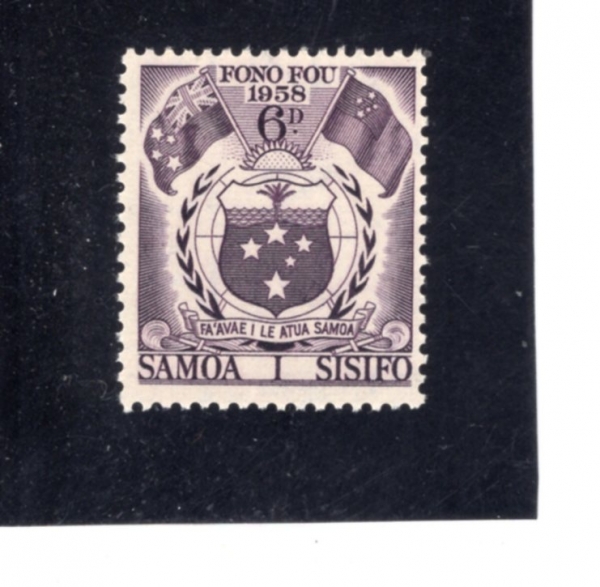 SAMOA(����)-221-6p-WESTERN SAMOA AND NEW ZEALAND FLAGS(����, �������� ����)-1958.3.21��
