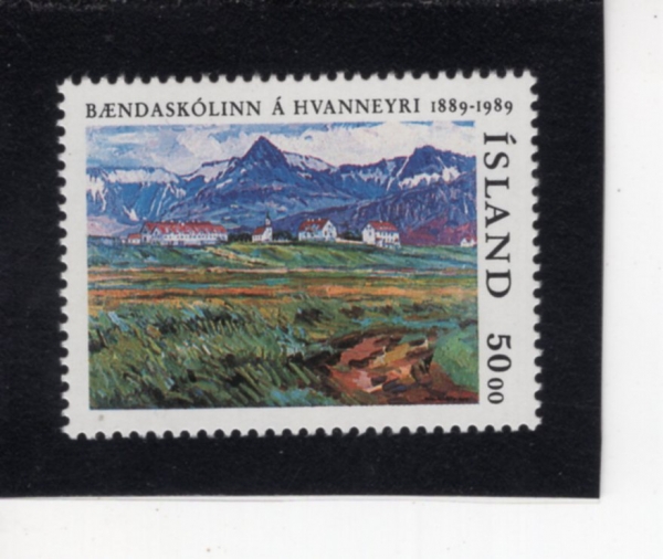 ICELAND(���̽�����)-#680-50k-AGRICULTURAL COLLEGE AT HVANNEYRI, CENT(���̽����� ������б� 100�ֳ�)-1989.9.20��