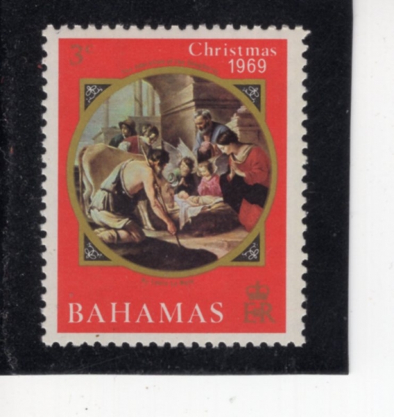 BAHAMAS(���ϸ�)-#294-3c-ADORATION OF THE SHEPHERDS, BY LOUIS LE NAIN(�� ���� ������ �����ڵ��� ��衻)-1969.10.15��