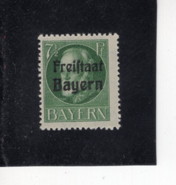 GERMAN STATES-BAVARIA(���̿���)-#195-7 1/2pf-KING LUDWIG III(��Ʈ���� 3��)-1919��