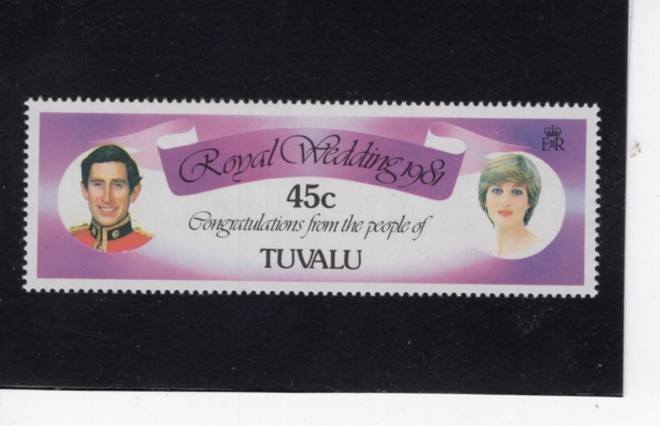 TUVALU(���߷�)-#160-45c-PRINCE CHARLES AND LADY DIANA(���� ����, ���ֳ̾� ����)-1981.6.23��