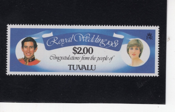 TUVALU(���߷�)-#162-$2-PRINCE CHARLES AND LADY DIANA(���� ����, ���ֳ̾� ����)-1981.6.23��