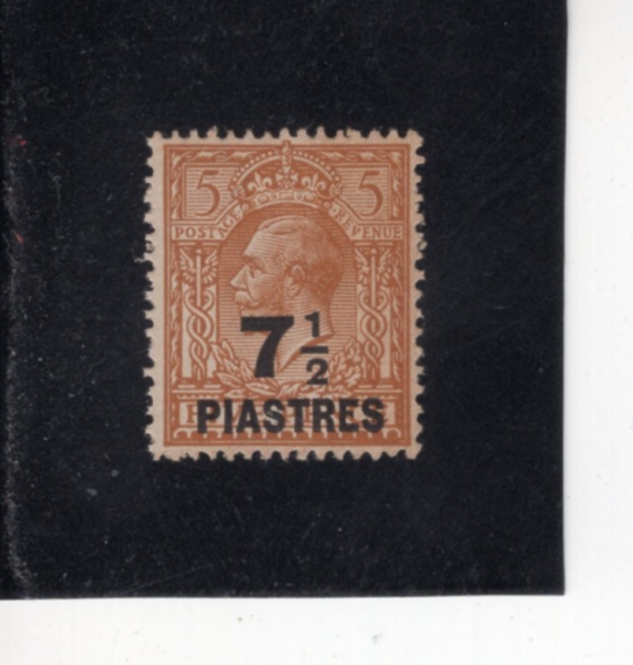 GREAT BRITAIN OFFICE ABROAD-TURKISH EMPIRE(��Ű ���� �ؿ� ���� �繫��)-#59-7 1/2pi on 5p-GEORGE V(���� 5��)-1921��