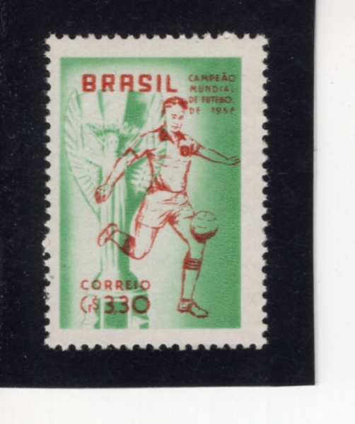 BRAZIL(�����)-#887-3.30cr-1958 WORLD CUP SOCCER CHAMPIONSHIPS, SWEDEN AND SOCCER PLAYER(1958�� FIFA ������, �౸����)-1959.4��