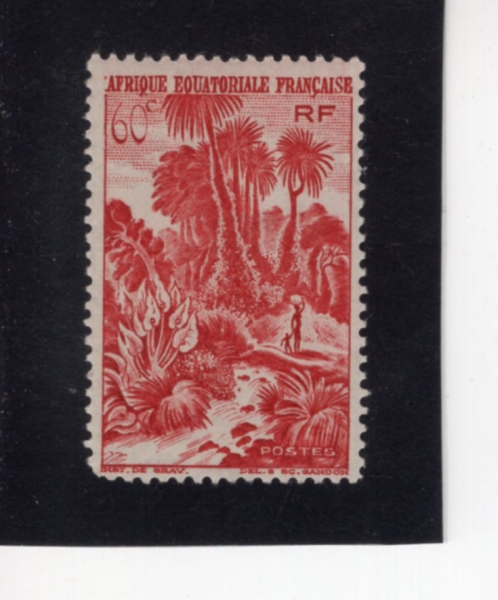 FRENCH EQUATORIAL AFRICA(�������� ���� ������ī)-#170-60c-JUNGLE SCENE(���� ���)-1946��