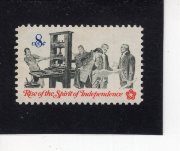 UNITED STATES(�̱�)-#1476-8c-PRINTER AND PATRIOTS EXAMING PAMPHLET(�μ����, �ֱ��ڵ��� ���ø� ����)-1973��