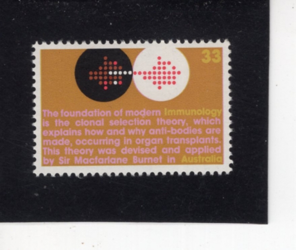 AUSTRALIA(����Ʈ���ϸ���)-#569-33c-IMMUNOLOGY(�鿪��)-1975��