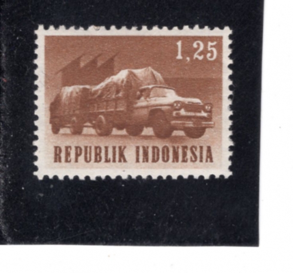 INDONESIA(�ε��׽þ�)-#627-1.25r-TRAILER TRUCK(Ʈ���Ϸ� Ʈ��)-1964��