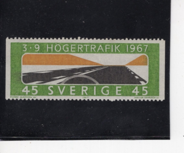 SWEDEN(������)-#736-45o-RIGHT-HAND DRIVING AS SEEN THROUGH WINDSHIELD(�������� ���� �� ���ڵ� ����)-1967.9.2��