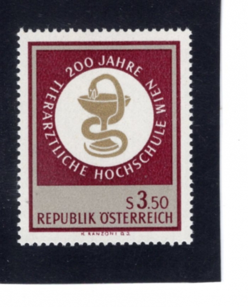 AUSTRIA(����Ʈ����)-#810-3.50s-CUP AND SERPENT EMBLEM(�����̾��� �׸�)-1968.5.7��