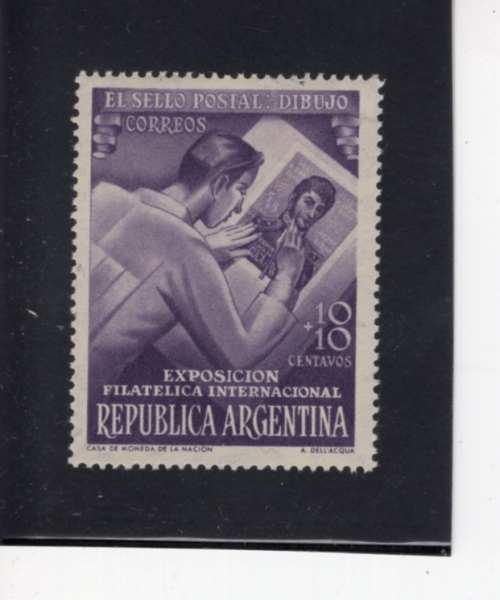 ARGENTINA(�Ƹ���Ƽ��)-#B12-10+10c-STAMP DESIGNING(��ǥ ������)-1950.8.26��