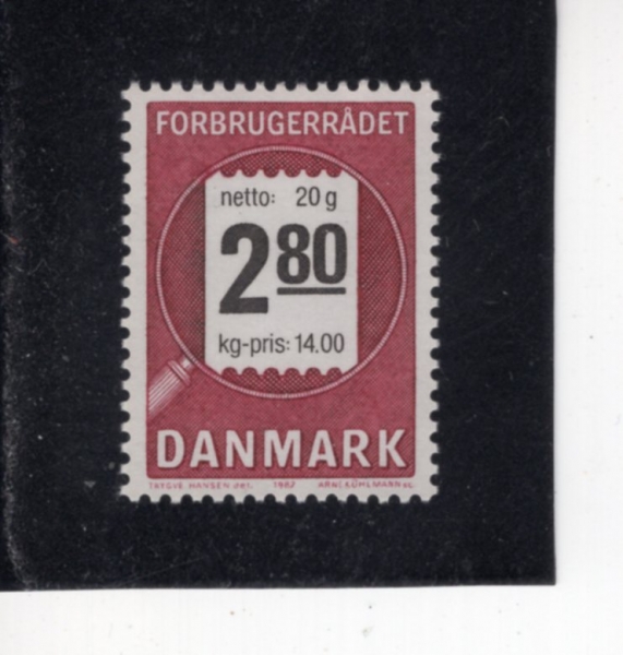 DENMARK(����ũ)-#833-2.80k-DANISH CONSUMER COUNCIL, 40TH ANNIV.(����ũ �Һ��� ����ȸ, 40�ֳ�)-1987.2.26��