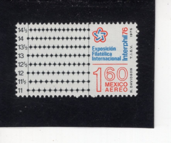 MEXICO(�߽���)-#521-1.60p-PERFORATION GAUAGE(õ�� ������)-1976.5.7��