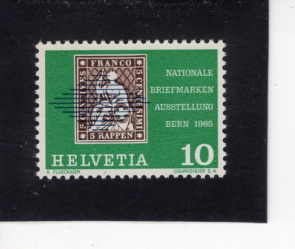 SWITZERLAND(������)-#463-10c-SEATED HELVETIA, 1854(�ﺣƼ�� 1854�� ��ǥ)-1965.3.8��