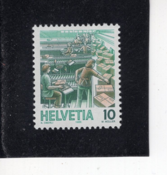 SWITZERLAND(������)-#780-10c-PARCEL SORTING(���� �з� �ý��� �� �ڵ�ȭ ���)-1986.9.9��
