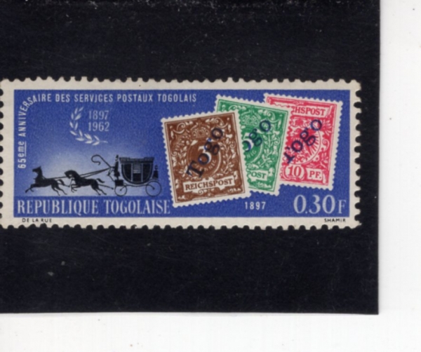 TOGO(���)-#438-30c-MAILCOACH AND STAMPS OF 1897(������, 1897�� ��ǥ)-1963.1.12��