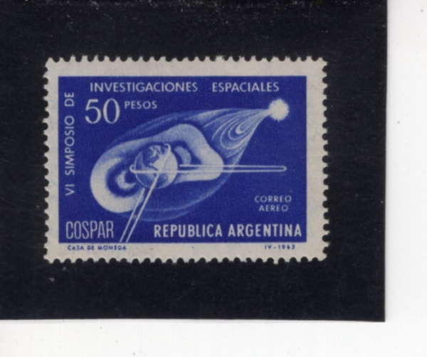 ARGENTINA(�Ƹ���Ƽ��)-#C99-50p-EARTH WITH TRAJECTORIES AND MAGNETIC FIELD(������ �ڱ���)-1965.5.29��