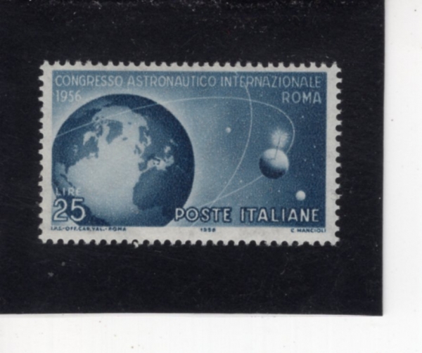 ITALY(��Ż����)-#717-25 I-GLOBE AND SATELLITES(����, ����)-1956.9.22��