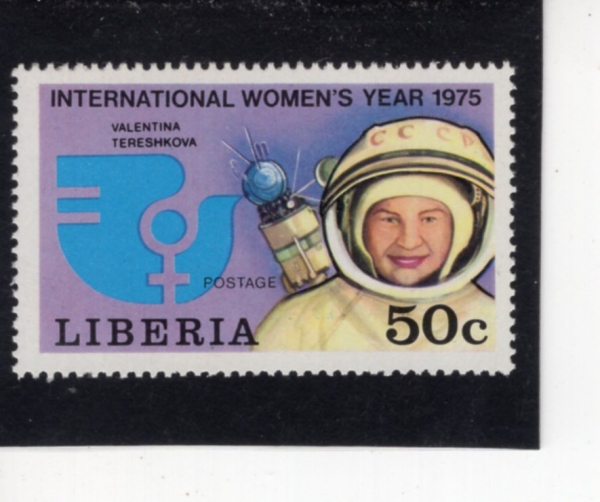 LIBERIA(���̺�����)-#702-50c-VALENTINA TERESHKOVA IN SPACE SUIT(�߷�Ƽ�� �׷����ڹ�)-1975.3.14��