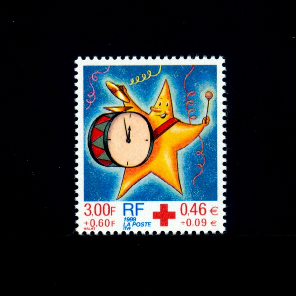 FRANCE()-#B697-3f+60c-RED CROSS, NEW YEAR 2000(,)-1992.11.10