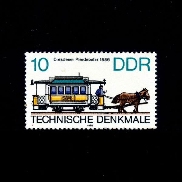 GERMAN DEMOCRATIC REPUBLIC()-#2538-10pf-TRAMS AND STREETCARS(ð,)-1986.5.20