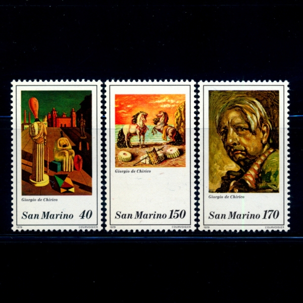SAN MARINO(긶)-#975~7(3)-GIORGIO DE CHIRICO(  Ű)-1979.12