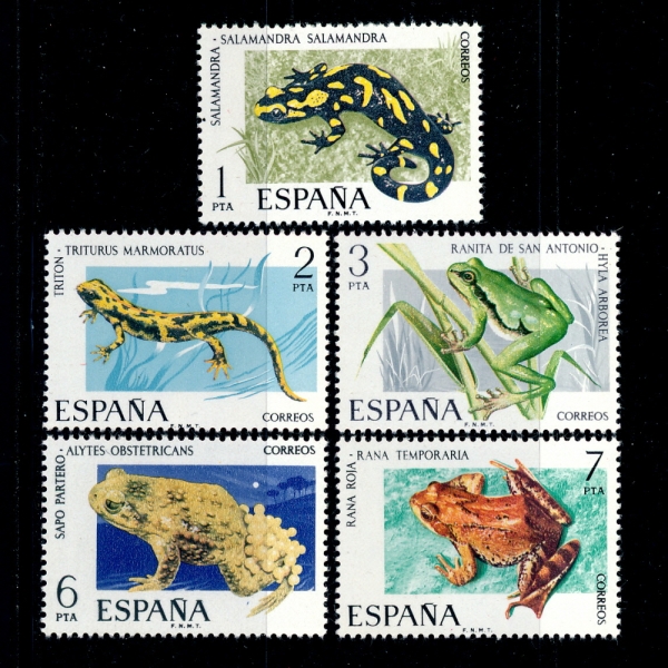 SPAIN()-#1897~901(5)-REPTILES()-1975.7.9