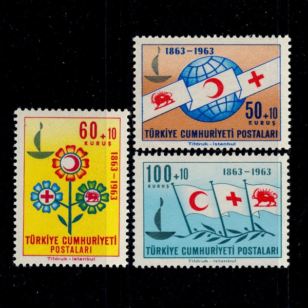 TURKEY(ƢŰ)-#B95~7(3)-RED CROSS()-1963.8.1